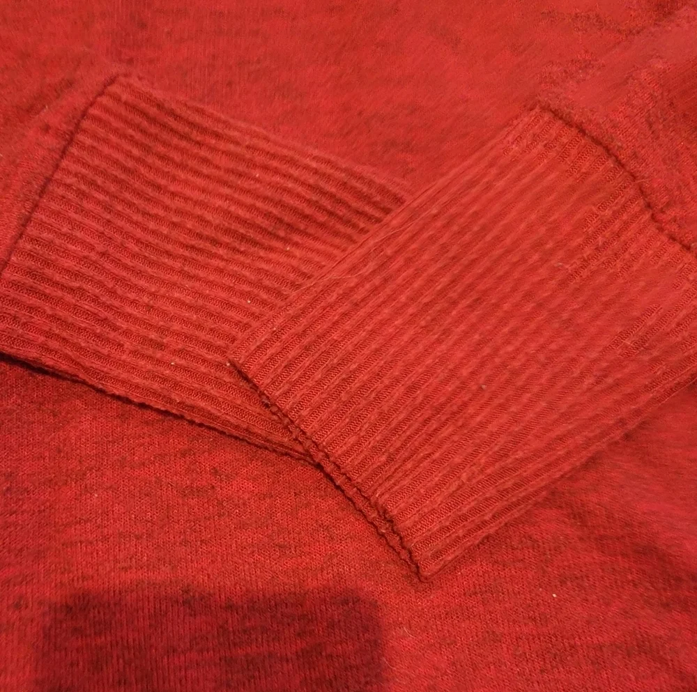Women's Liz Claiborne Red Cowl Neck Long Sleeve Sweater Sz Medium